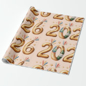 Wrapping Paper-New Year 2026 Cadeaupapier (Uitgerold)