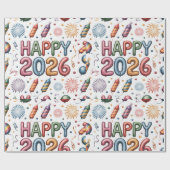 Wrapping Paper-New Year 2026 Cadeaupapier (Vlak)