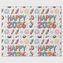 Wrapping Paper-New Year 2026 Cadeaupapier