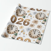 Wrapping Paper-New Year 2026 Wrapping Paper Cadeaupapier (Uitgerold)