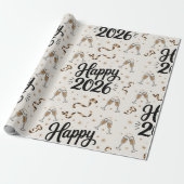 Wrapping Paper-New Year 2026 Wrapping Paper Cadeaupapier (Uitgerold)
