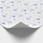 Wrapping Paper - Ocean Life Narwhal Cadeaupapier (Hoek)