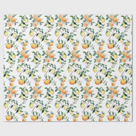 Wrapping Paper - Oranges and Lemons Cadeaupapier (Vlak)