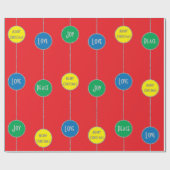 Wrapping Paper ORNAMENS Merry Kerstmis" Cadeaupapier (Vlak)