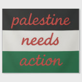 Wrapping Paper palestine needs action Cadeaupapier (Vlak)