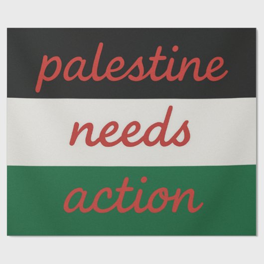 Wrapping Paper palestine needs action Cadeaupapier (Vlak)