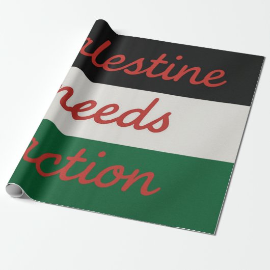 Wrapping Paper palestine needs action Cadeaupapier (Uitgerold)