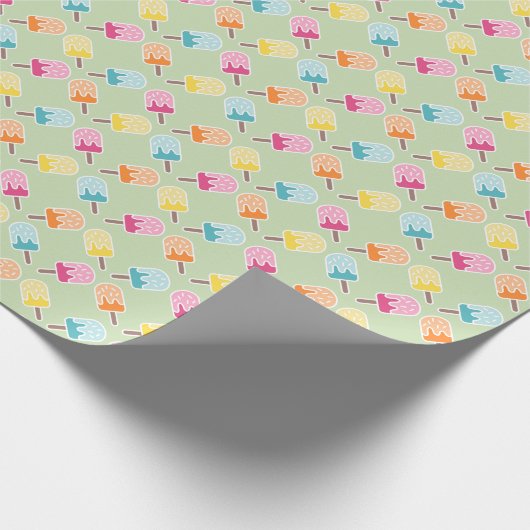 Wrapping Paper - Pastel Popsicle Pattern Cadeaupapier (Hoek)