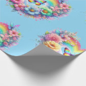 Wrapping Paper-Pastel Spring Floral Wrapping Paper Cadeaupapier (Hoek)