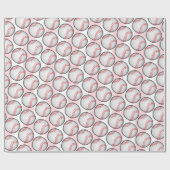 Wrapping Paper Pink Birthday Baseball Cadeaupapier (Vlak)