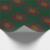 Wrapping Paper Plaid Snowflake  Cadeaupapier (Hoek)