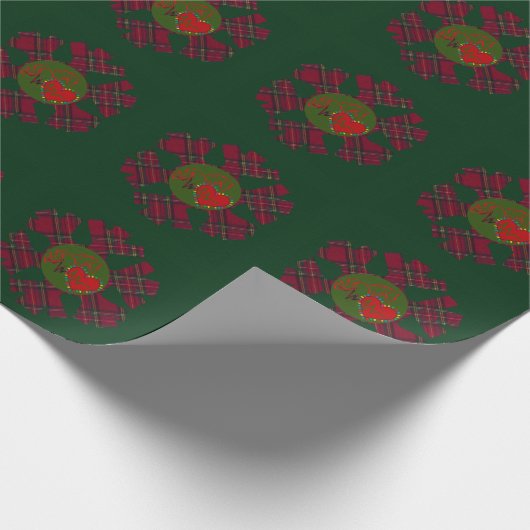 Wrapping Paper Plaid Snowflake  Cadeaupapier (Hoek)