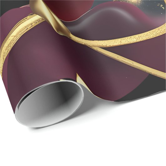 Wrapping Paper - Red Celestial Moon Design Cadeaupapier (Rol Hoek)