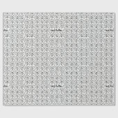 Wrapping paper roll with english bulldog pattern cadeaupapier (Vlak)