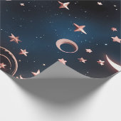 Wrapping Paper – Rose Gold Celestial Moon Cadeaupapier (Hoek)