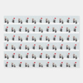 Wrapping paper set with holiday penguins (Voorkant)