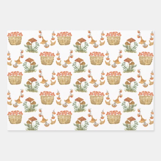 Wrapping Paper Sheets - Autumn Fall Pumpkin Rabbit (Voorkant 2)