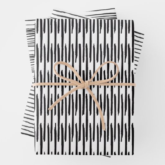 Wrapping Paper Sheets - Black And White Pattern (In situ)