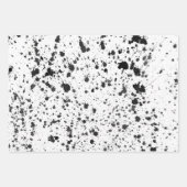 Wrapping Paper Sheets - Black and White Splatters (Voorkant 3)