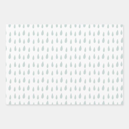 Wrapping Paper Sheets - Blue And White Pattern (Voorkant)