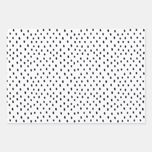 Wrapping Paper Sheets - Blue Dots Pattern (Voorkant)