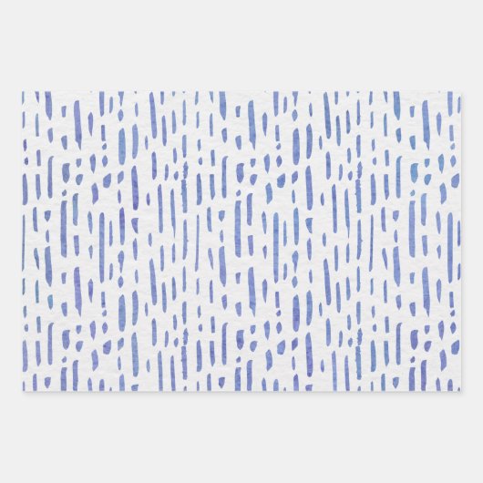 Wrapping Paper Sheets - Blue Patterns (Voorkant 3)