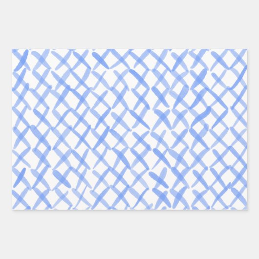 Wrapping Paper Sheets - Blue Patterns (Voorkant 3)