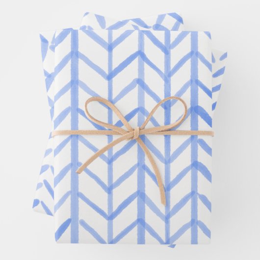 Wrapping Paper Sheets - Blue Patterns (In situ)