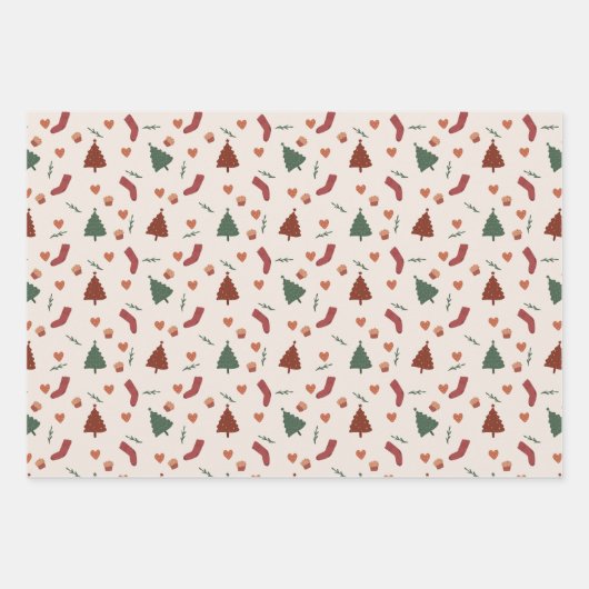 Wrapping Paper Sheets - Christmas Patterns (Voorkant 3)