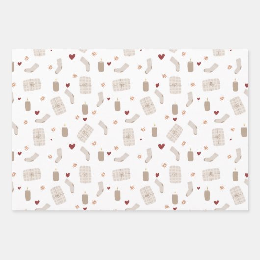 Wrapping Paper Sheets - Christmas Patterns (Voorkant)