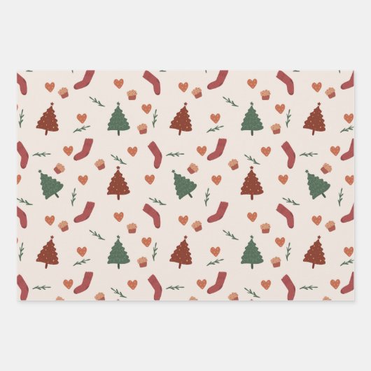 Wrapping Paper Sheets - Christmas Patterns (Voorkant 3)