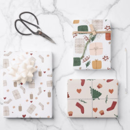 Wrapping Paper Sheets - Christmas Patterns