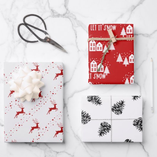 Wrapping Paper Sheets - Christmas Patterns (Voorkant)