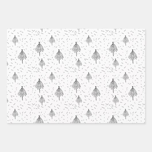 Wrapping Paper Sheets - Christmas Tree Patterns (Voorkant 2)