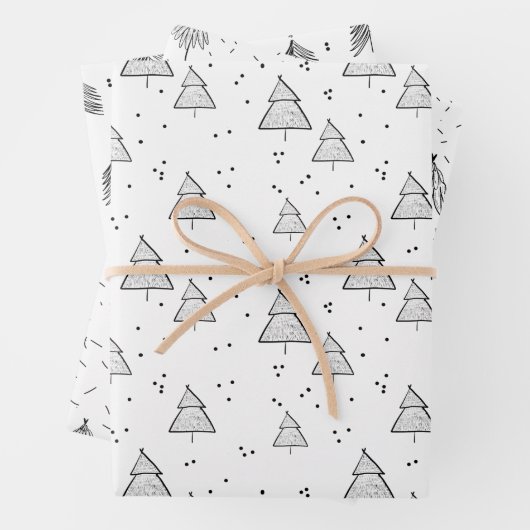 Wrapping Paper Sheets - Christmas Tree Patterns (In situ)