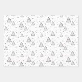 Wrapping Paper Sheets - Christmas Tree Patterns (Voorkant)