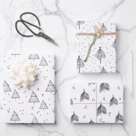 Wrapping Paper Sheets - Christmas Tree Patterns