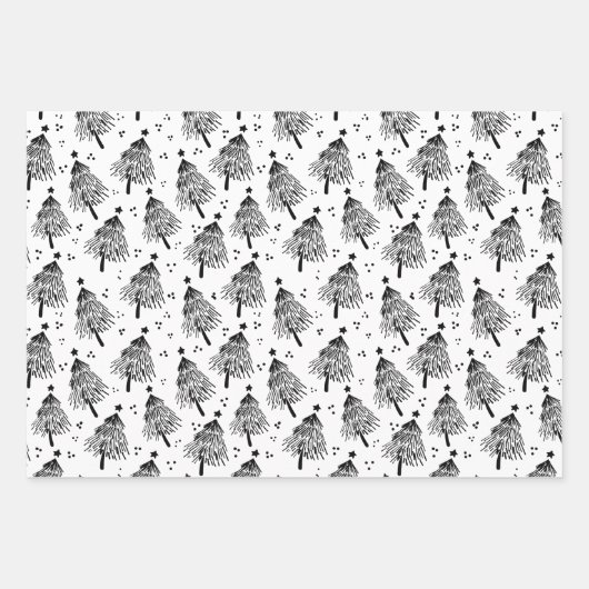 Wrapping Paper Sheets - Christmas Trees Patterns (Voorkant 2)
