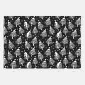 Wrapping Paper Sheets - Christmas Trees Patterns (Voorkant)