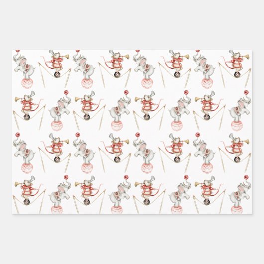 Wrapping Paper Sheets - Circus Fair Carnival Clown (Voorkant 3)