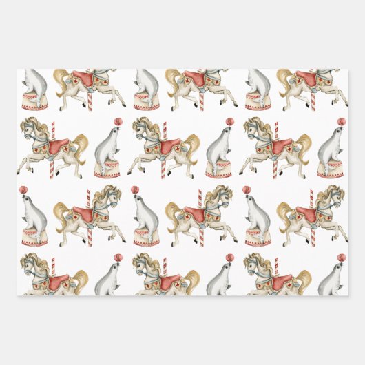 Wrapping Paper Sheets - Circus Fair Carnival Clown (Voorkant 2)