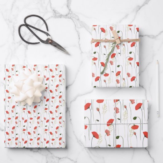 Wrapping Paper Sheets - Floral Pattern (Voorkant)
