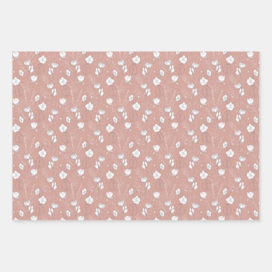 Wrapping Paper Sheets - Floral Patterns (Voorkant)
