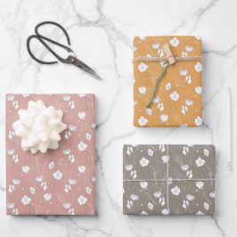 Wrapping Paper Sheets - Floral Patterns