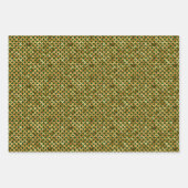 Wrapping Paper Sheets - Green And Gold Pattern (Voorkant 2)