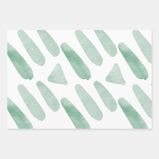 Wrapping Paper Sheets - Green Elements (Voorkant 3)