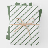 Wrapping Paper Sheets - Green & White Christmas (In situ)
