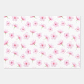 Wrapping Paper Sheets - Pink Flower Patterns (Voorkant 3)