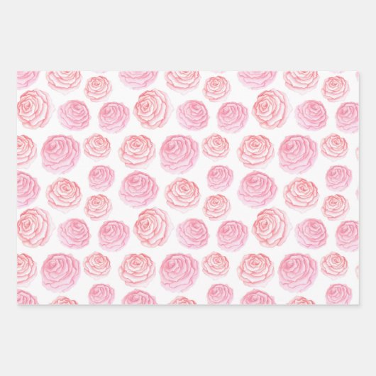 Wrapping Paper Sheets - Pink Flower Patterns (Voorkant 2)