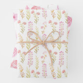 Wrapping Paper Sheets - Pink Flower Patterns (In situ)